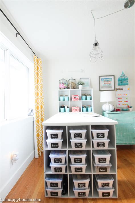 How To Organize A Craft Room Work Space The Happy Housie