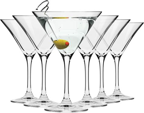 Krosno Martini Cocktail Glasses Set Of 6 51 Oz Elite Collection Perfect