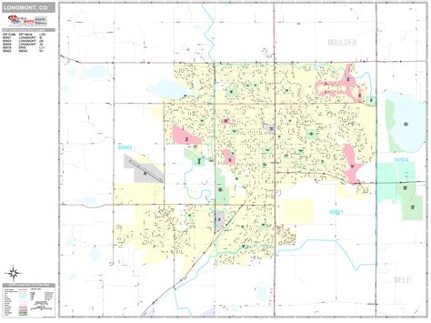 Longmont Colorado Wall Map Premium Style By Marketmaps