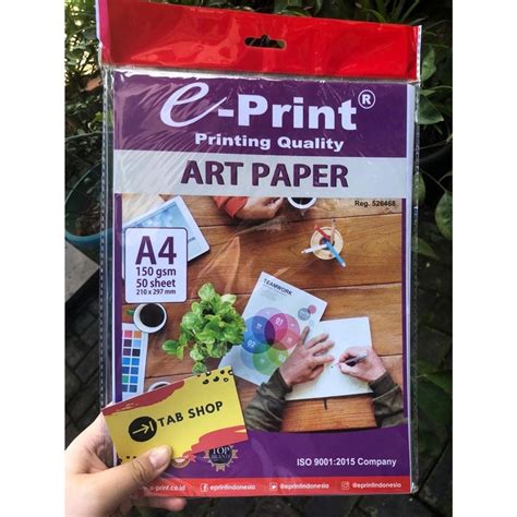 Eprint Art Paper Gsm Lembar Kertas Art Paper Shopee Indonesia