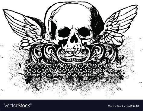 Grunge Skull Royalty Free Vector Image Vectorstock