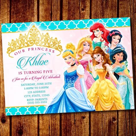 Princess Party Princess Invitation Disney Princess Party