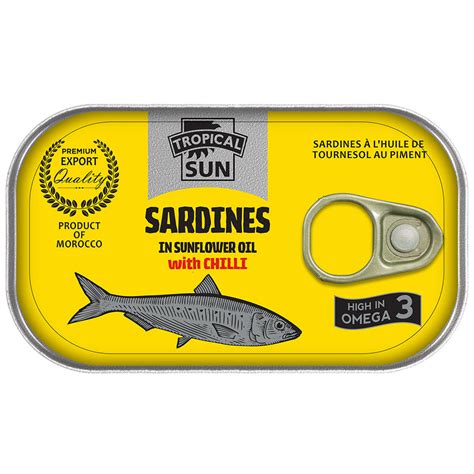 Sardines In Sunflower Oil With Chilli Tropical Sun