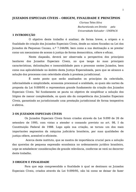 Principios Do Juizado Especial