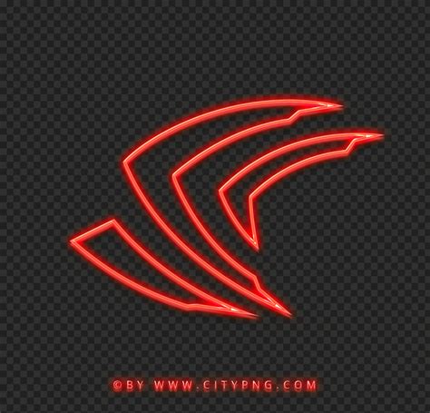Nvidia Geforce Red Neon Logo Free Png Citypng