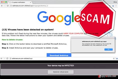 Remove 13 Viruses Have Been Detected On System Tech Support Scam