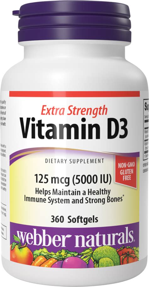 Vitamin D3 5000 Iu Softgel Webber Naturals United States