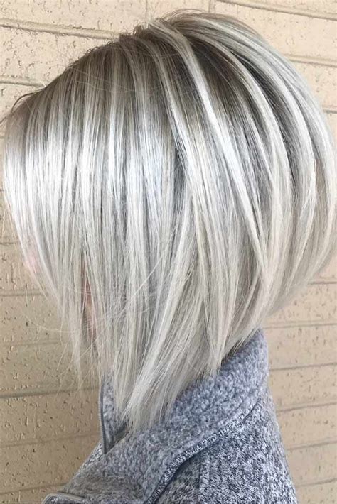 Platinum Stacked Bob Haircut In 2019 Blonde Hair Shades Hair Shades