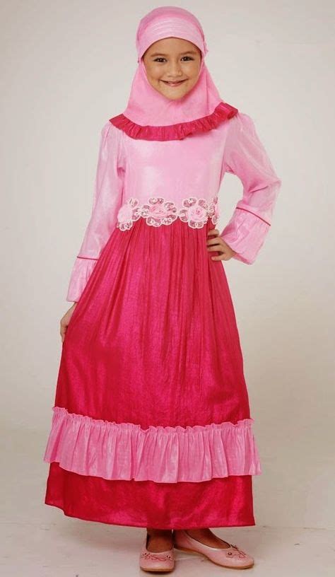 Gaun remaja motif batik model . contoh model baju muslim anak perempuan | Baju muslim ...