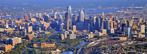 Philadelphia Museum Of Art And City Skyline Aerial Panorama Photograph