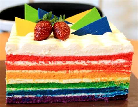 Resep Kue Kukus Rainbow Cake Dan Cara Membuatnya