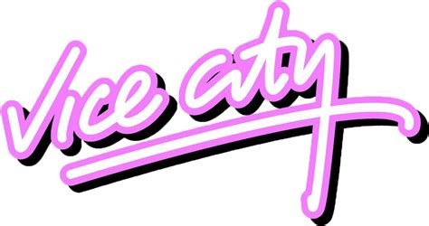 Grand Theft Auto Vice City Text Logo by 95wolfie95 on DeviantArt png image