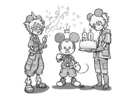 Sora Mickey Mouse And Riku Kingdom Hearts And More Drawn By