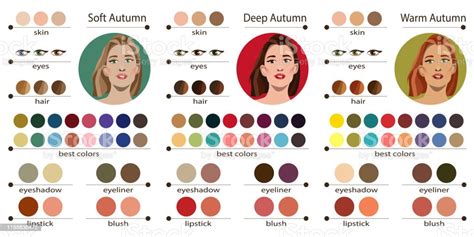 Seasonal Color Analysis Palette For Soft Deep And Warm Autumn Best