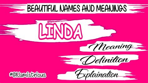 Linda Name Meaning Linda Name Linda Name And Meanings Linda Means‎ Namistrious Youtube