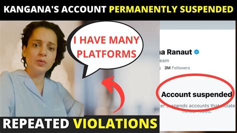 Kangana Ranauts Twitter Account Permanently Suspended Actress