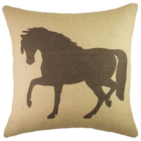 Thewatsonshop Horse Burlap Throw Pillow Burlap Throw Pillows Throw