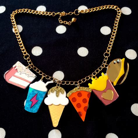 Junk Food Acrylic Charms Necklace