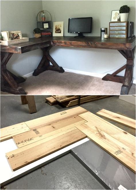 Diy L Shaped Farmhouse Desk