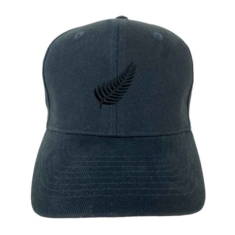 New Zealand Baseball Cap Black Logo Blackandblue1871