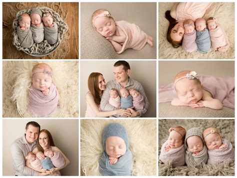 Newborn Session With Triplets