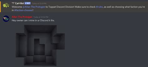 Am I Crazy I Mine In The Discord Right When I Arrive Rthetoppatclan