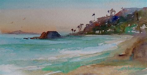 Laguna Beach Plein Air Painting By Sandra Strohschein