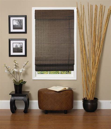 Effectively control sun light and. Natural Fiber Espresso Bamboo Roman Shade | Roman shades ...