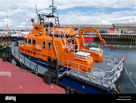 Rnli Severn Class Lifeboat Rnlb Margaret Foster In The Harbour In Kirkwall Mainland Orkney