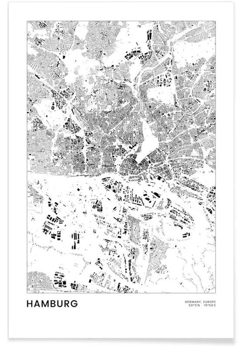 Hamburg Map Poster Juniqe