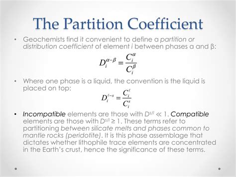 Partition Coefficient Phase Diagram