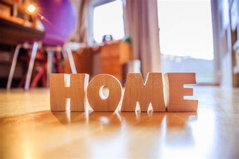 New Home Home Letters On The Floor Stock Image Image Of Estate