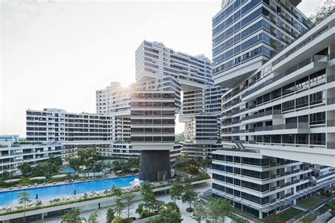 The Interlace Singapore 31 Apartment Blocks Stacked Diagonally With