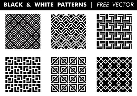 Black White Patterns Free Vector 112529 Vector Art At Vecteezy