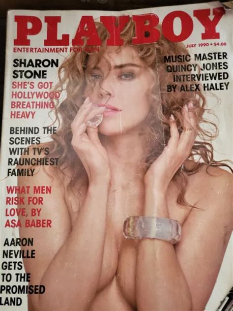 Playboy Magazine July Jacqueline Sheen Sharon Stone Quincy