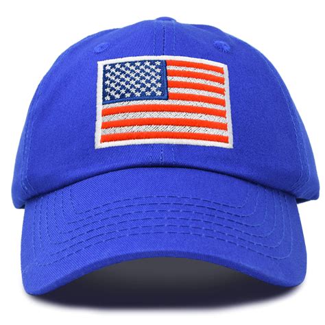 Dalix American Flag Hat Premium Usa Baseball Cap In Royal Blue