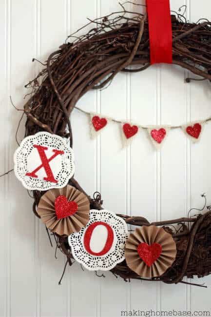 Valentines Day Wreath Amazon Com Skrantun 18 Inch Valentine S Day