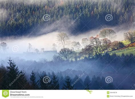 Morning Mist Landscape Stock Photo Image Of Early Corris