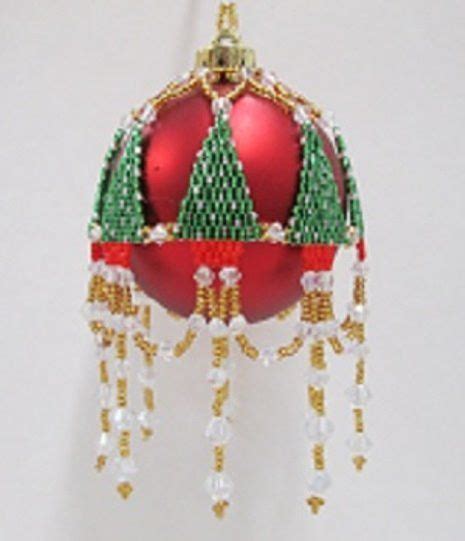 W537 Bead Pattern Only Beaded Christmas Tree Ornament Cover Pattern