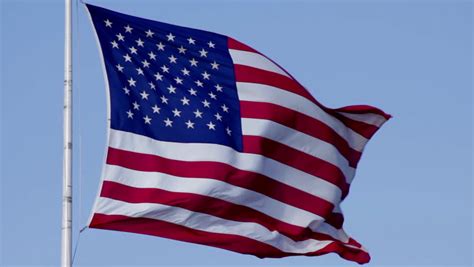 American Flag Blowing Violently In Stock Footage Video 100 Royalty