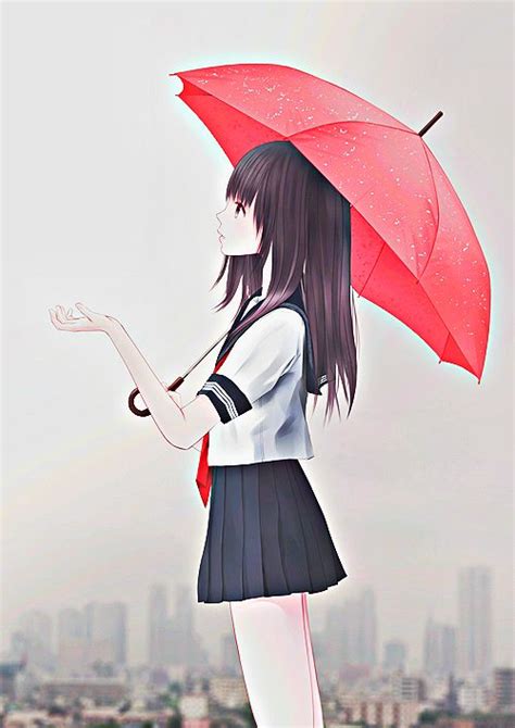 Anime Girls With Umbrellas Animoe