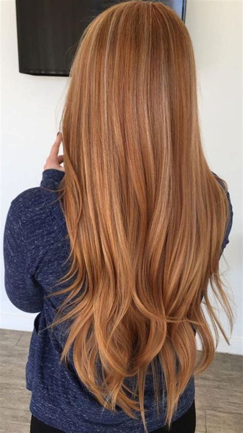 Heavenly Copper Hair Color On Long Straight Hair Ginger Hair Color Strawberry Blonde Hair