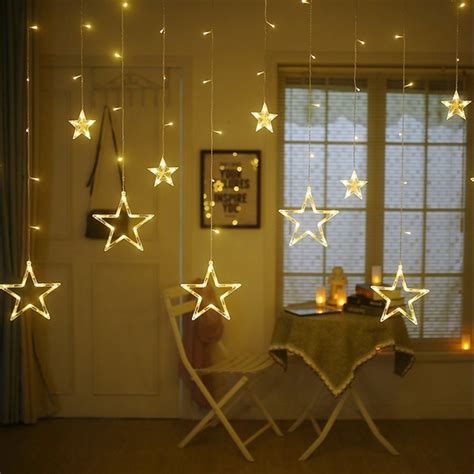 Star Curtain Lights 10 Stars 55124 Led Curtain String Light
