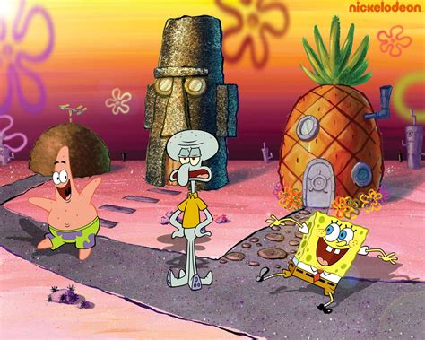 Left To Right Patrick Squidward Spongebob Spongebob And Squidward