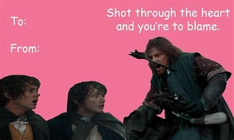 The lord of the rings: Lord of the rings | Boromir valentines day card | Lord of the rings, Bad valentines, The hobbit