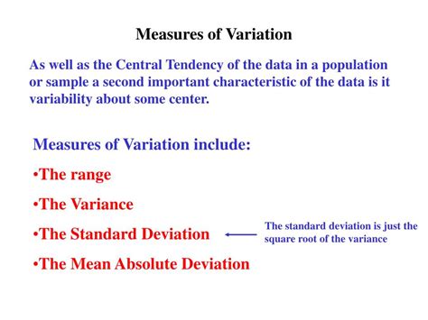 PPT - Measures of Variation PowerPoint Presentation, free download - ID ...