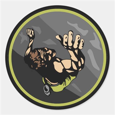 Rock Climbing Classic Round Sticker