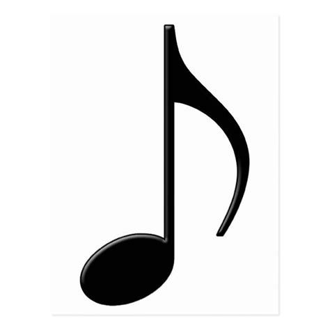 Quaver Eighth Note Music Symbol Postcard Zazzle Music Symbols