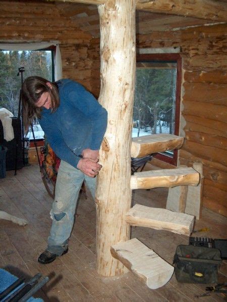 Steps to building a log cabin. Alaskan Log Cabin | Diy stairs, Log cabin rustic, Loft ladder