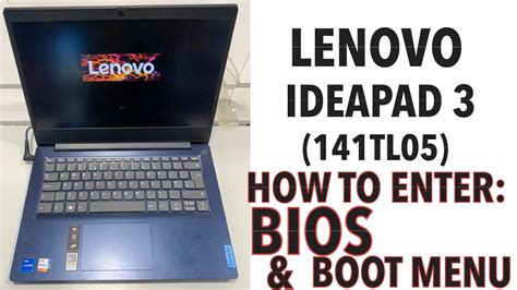 Lenovo Ideapad 3 141tl05 How To Enter Bios And Boot Menu Option Youtube